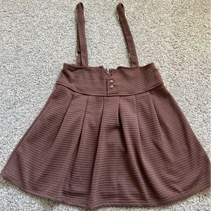 Ya Los Angeles Brown Overall Skirt